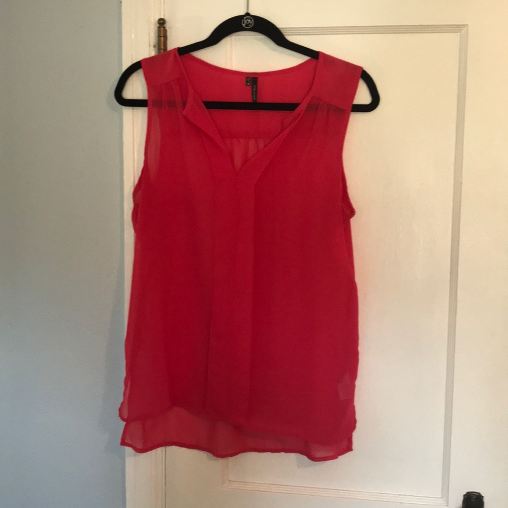 Pink Sheer Top EUC